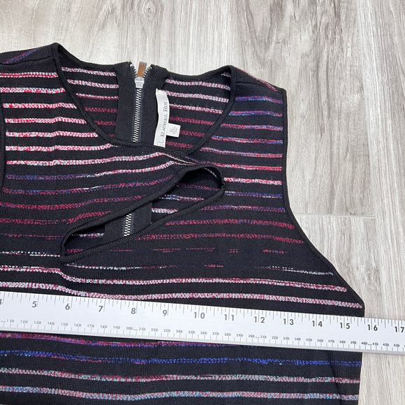 RACHEL Rachel Roy Women's Sleeveless Cutout Stripe Midi Dress Size XL - Picture 5 of 12